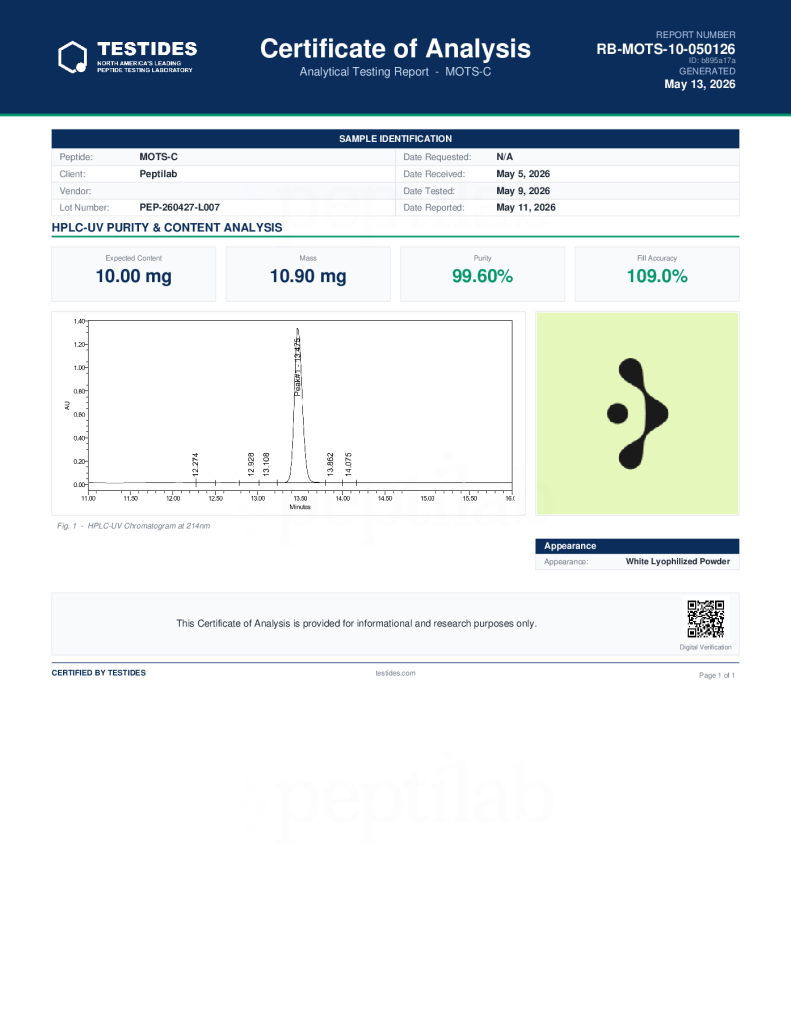 MOTS-C 10mg Report