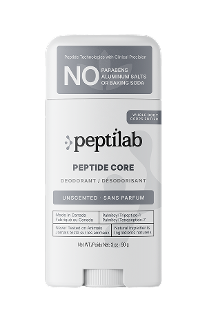 PEPTIDE CORE Unscented Whole Body Peptide Deodorant | PeptiLab Canada